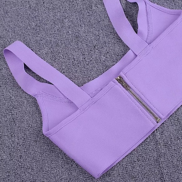 HP!✨Lavender 2 piece bandage dress set - Picture 11 of 15